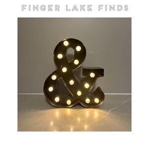 Black Ampersand Marquee Light